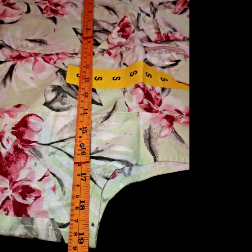 NWT Nicole Miller Sleeveless Small Blouse Multicolor Floral Linen Blend Top - Picture 8 of 9
